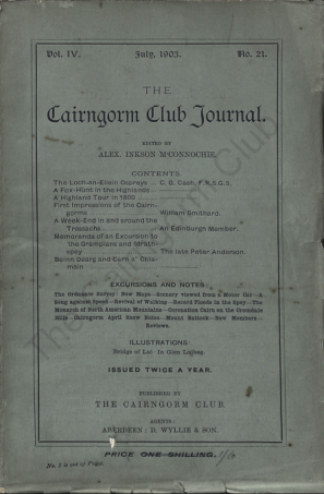The Cairngorm Club Journal No 21 cover